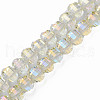 Electroplate Transparent Glass Beads Strands EGLA-N002-30-C10-1