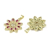 Brass Micro Pave Cubic Zirconia Pendants KK-P266-10G-2