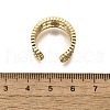 Brass Micro Pave Clear Cubic Zirconia Cuff Rings for Women RJEW-G347-11GP-5