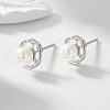S925 Sterling Silver Nuggets Stud Earrings CC6441-2-2