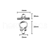 Stainless Steel Toggle Clasps PW-WG419A3-02-2