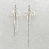 Elegant Zinc Alloy Bowknot Tassel Stud Earrings CF4746-3