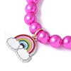 ABS Plastic Imitation Pearl Beads Stretch Bracelets BJEW-JB11584-02-3