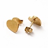 Heart Matching Couple Pendant Necklaces & Stud Earrings SJEW-E045-01GP-5