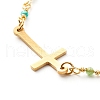 Cross Link Bracelet BJEW-JB06865-03-6