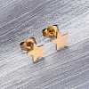 Ion Plating(IP) 304 Stainless Steel Ear Studs X-EJEW-P045-05G-4