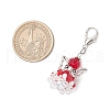 Angel Glass Pendant Decorations HJEW-MZ00215-02-3
