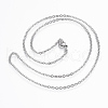 304 Stainless Steel Cable Chain Necklaces X-NJEW-K090-01P-1