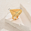 Geometric Triangle Metal Adjustable Finger Rings for Women VQ1035-3
