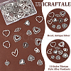 Unicraftale 60Pcs 10 Styles Tibetan Style Alloy Pendants FIND-UN0015-56-4