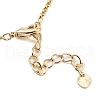 Rack Plating Brass Pave Cubic Zirconia Flat Round & Rectangle Link Necklaces for Women NJEW-B109-01G-4