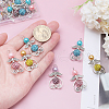 Acrylic & Polymer Clay Rhinestone Beads Pendant PALLOY-CA00005-3