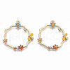 Alloy Enamel Pendants ENAM-S126-001-RS-2