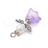 Glass Pearl Pendants PALLOY-JF03655-02-5