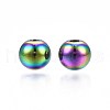 Rack Plating Rainbow Color 304 Stainless Steel Beads STAS-S119-081C-01-2