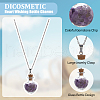 DICOSMETIC 2 Sets Mixed Stone Chip Heart Glass Wishing Bottle Pendants FIND-DC0005-62-5
