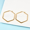 201 Stainless Steel Angular Hoop Earrings EJEW-F205-13G-A-4
