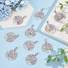 15Pcs Natural Amethys Chip Tree of Life Big Pendants PALLOY-HY00015-4