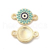 Alloy Connector Charms with Blue Enamel and Synthetic Turquoise FIND-H039-42G-1