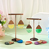  16Pcs 8 Colors Transparent Resin & Walnut Wood Pendants RESI-TA0002-66-8