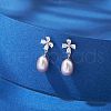 Mother's Day Jewellery Natural Pearl Ear Studs EJEW-P286-09P-4