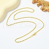 1.5mm Rack Plating Brass Oval Link Chain Necklaces for Women Men MAK-L044-25G-3