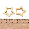 304 Stainless Steel Star Huggie Hoop Earrings STAS-H156-05G-2