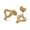 Ion Plating(IP) 304 Stainless Steel Stud Earring Findings STAS-I206-19G-2