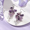 Natural Amethyst Earrings EJEW-TA00462-04-2