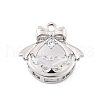 Brass Micro Pave Clear Cubic Zirconia Pendants KK-K371-30P-1