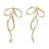 Bowknot Brass Stud Earrings EJEW-M245-10G-2
