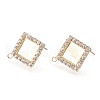 Rack Plating Brass Stud Earring Findings KK-L198-003LG-1