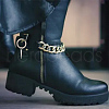 4Pcs 2 Styles Cone Spike Alloy Shoe Charms HJEW-AB00730-7