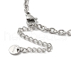Stainless Steel Heart Link Chain Necklaces for Women NJEW-G145-01P-3