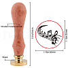 Brass Wax Seal Stamp with Handle AJEW-WH0184-0545-2