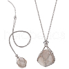 Beebeecraft 2Pcs 304 Stainless Steel Macrame Pouch Necklace Making for Gemstone Nuggets NJEW-BBC0001-27B-1