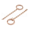 Ion Plating(IP) 304 Stainless Steel Split Key Ring Clasps X1-STAS-L226-009A-RG-2