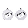 1st Mother's Day Jewelry Non-Tarnish 201 Stainless Steel Pendants STAS-S081-008-1