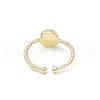 Natural Gemstone Cuff Rings RJEW-E074-01G-5