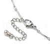 304 Stainless Steel Twisted Bar Chains Necklaces NJEW-JN05264-5