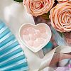 HOBBIESAY 20Pcs Natural Rose Quartz Heart Palm Stone G-HY0001-02-5