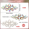 Fingerinspire 4Pcs Glass Cabochons(Hot Melt Adhesive On The Back) GGLA-FG0001-04-2