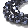 Electroplate Opaque Glass Beads Strands EGLA-A035-P8mm-A18-3