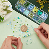 HOBBIESAY 480Pcs 12 Colors Opaque & Transparent Spray Painted Glass Seed Beads SEED-HY0001-03-3