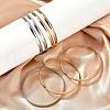 Fashion Tri-color 304 Stainless Steel Buddhist Bangle Sets BJEW-L664-024C-M-2