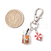 Handmade Polymer Clay & Glass Drink Pendant Decorations HJEW-JM03340-3