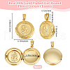 Beebeecraft 6Pcs Brass Locket Pendants KK-BBC0015-49-2