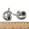 Natural Amethyst Pendants G-M434-03P-20-3