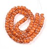 Luminous Handmade Gold Foil Glass Beads Strands FOIL-N029-02A-08-3