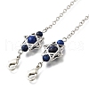 Round Natural Lapis Lazuli Dowsing Pendulums G-M447-07P-08-3